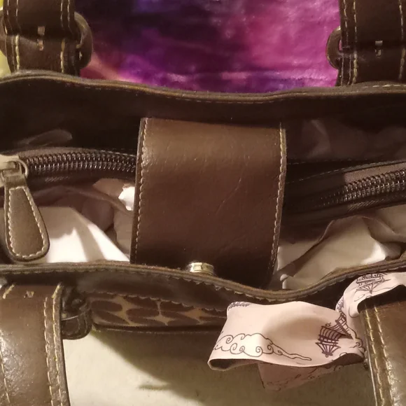 Fossil Brown And Cream Shoulder Bag EUC